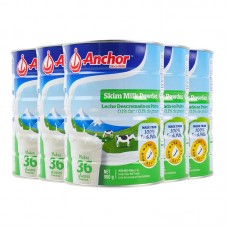 【12月大促】【新西兰直邮包邮】Anchor 安佳 脱脂成人奶粉罐装 900克x6罐/箱【收件人身份证必须上传】【新疆、西藏、内蒙古、青海、宁夏、海南、甘肃，需加收运费】